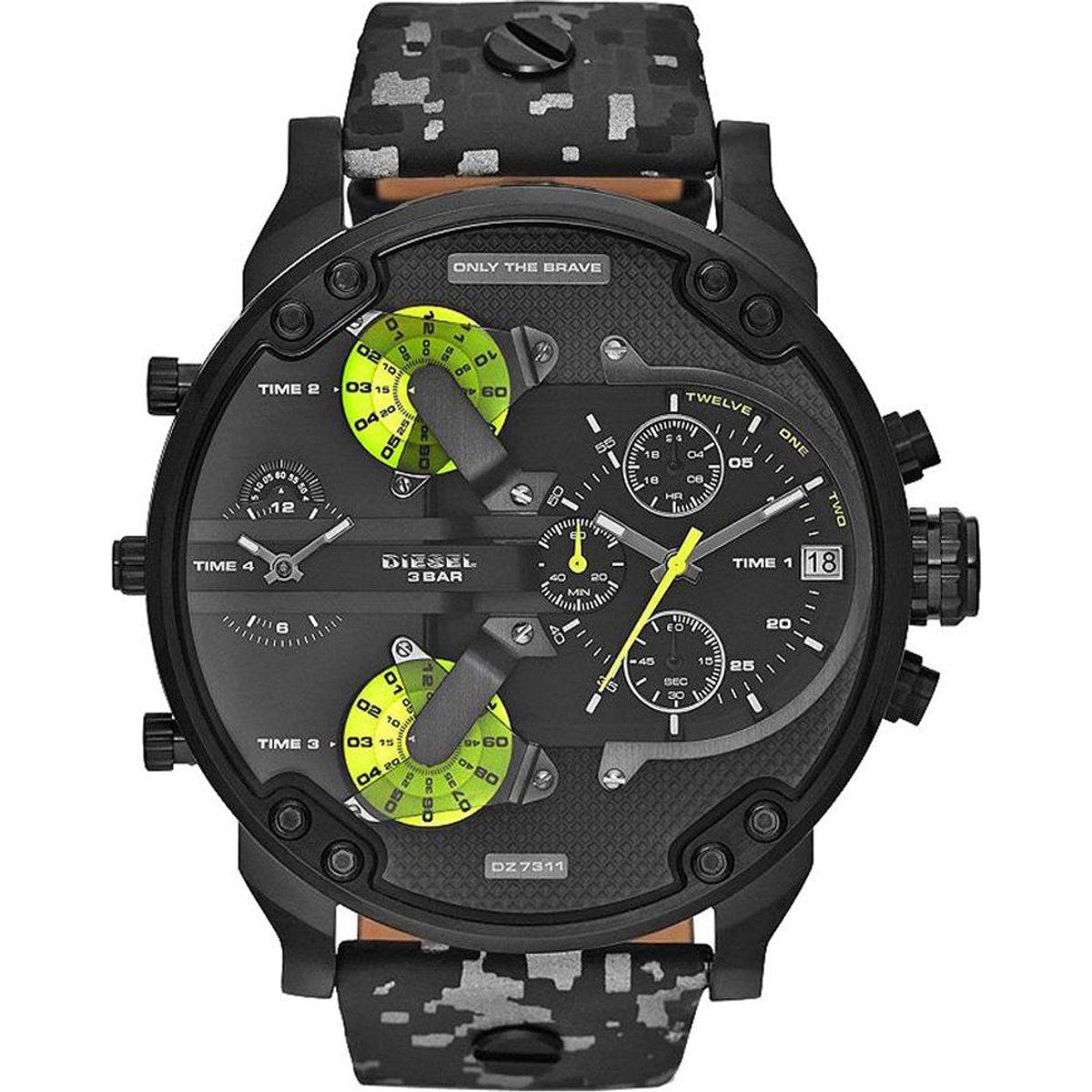 Herren-Chronograph-Uhr mit Tarnmuster