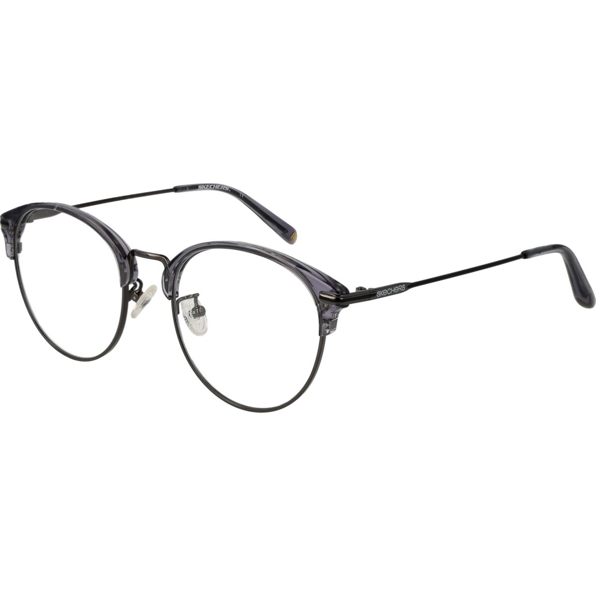 Brille mit runden Rahmen in Grau
