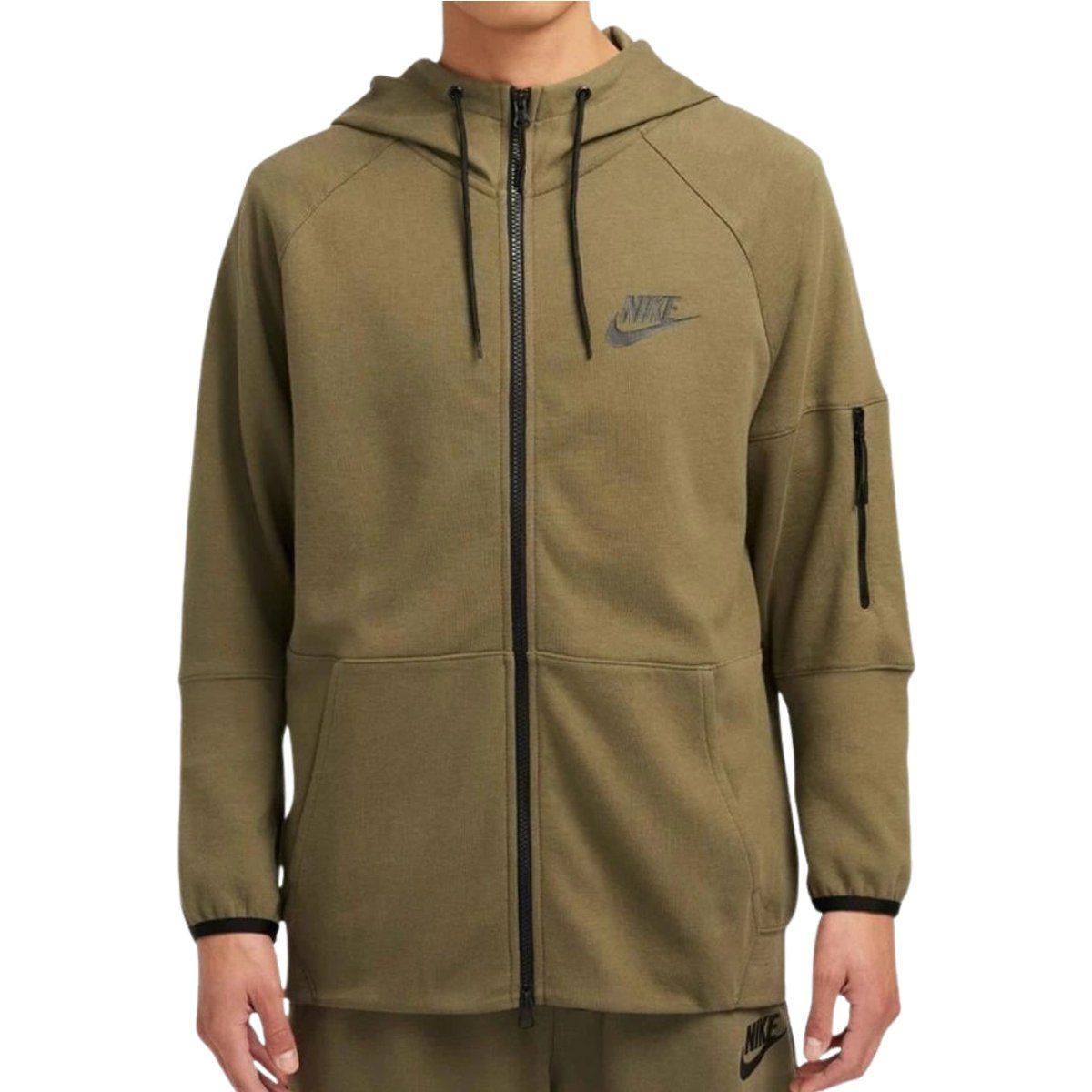 Lässiger Kapuzenpullover mit Reißverschluss und Logo