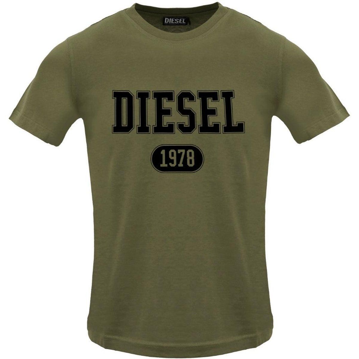 Olivgrünes T-Shirt mit Logo
