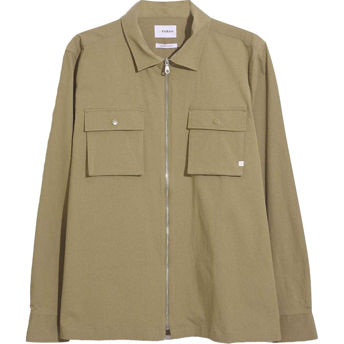 Herren Hemdjacke mit Reißverschluss aus Baumwollmischung