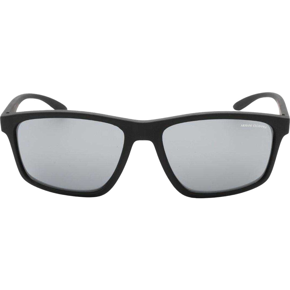 Quadratische Sonnenbrille mit verspiegelten Gläsern