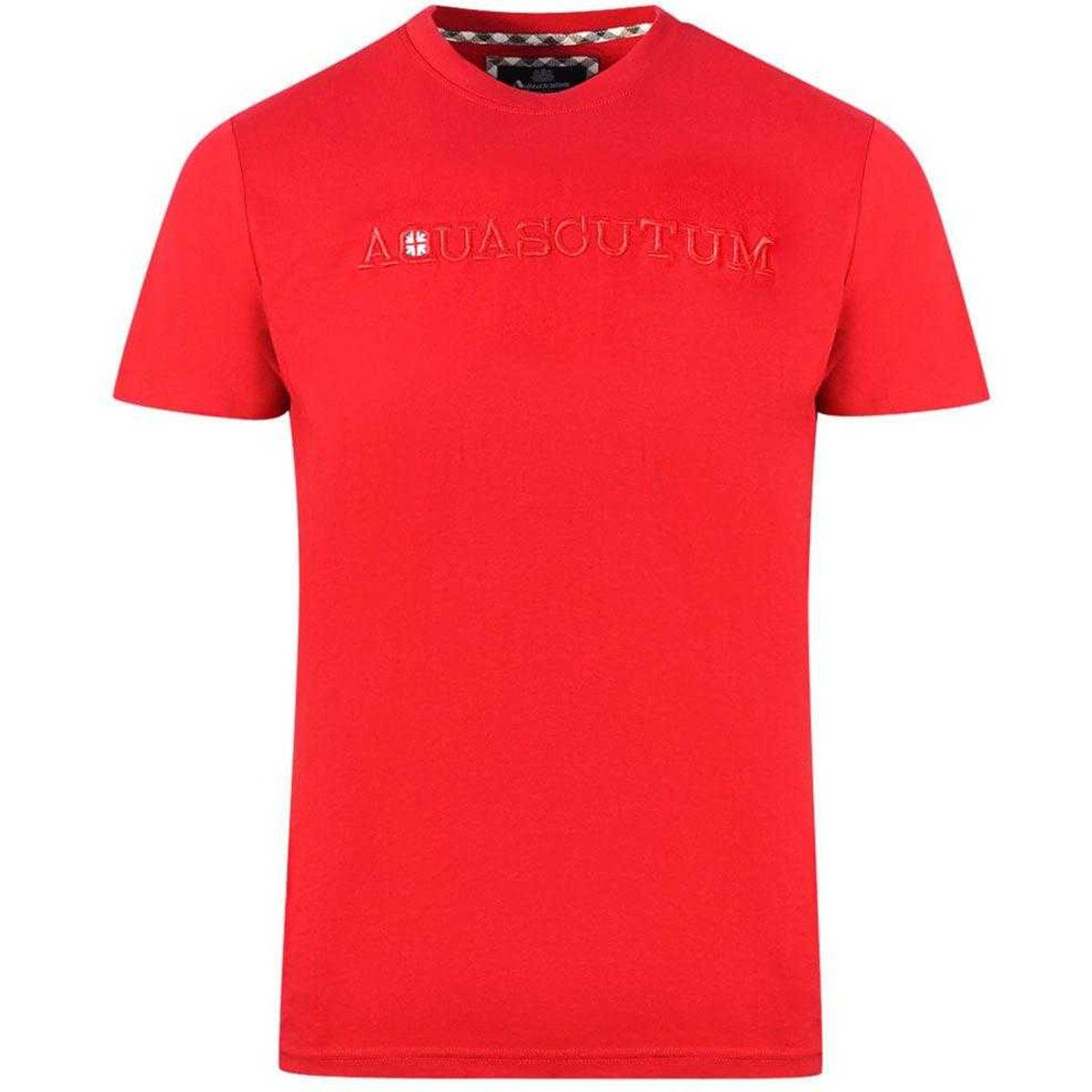 Herren T-Shirt mit Logo-Prägung und Rundhalsausschnitt