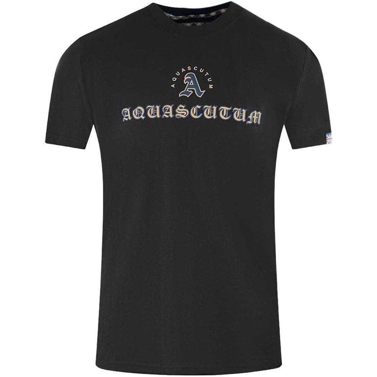 Aquascutum - T-Shirt für Herren/Damen Unisex, Logo (Schwarz)