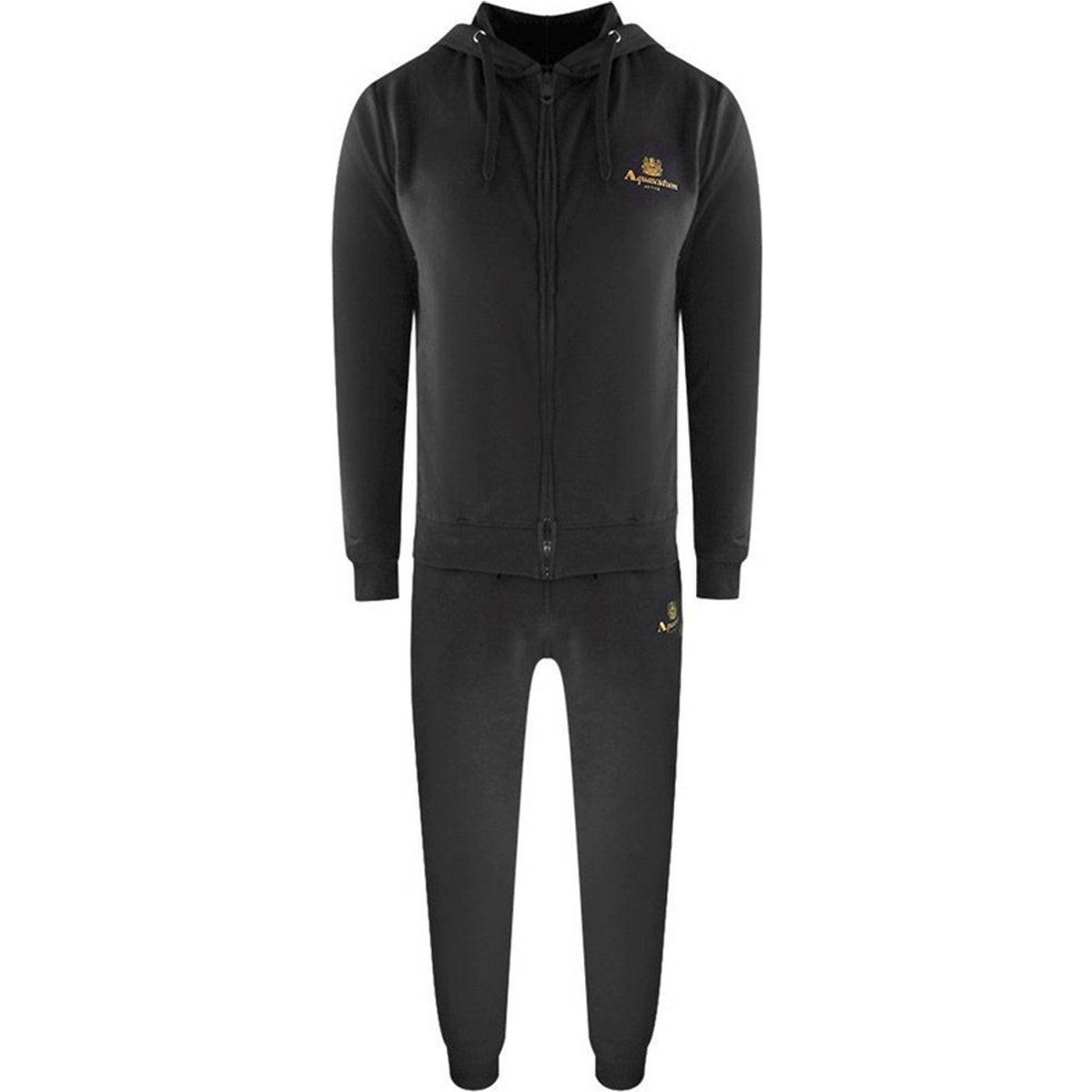 Aquascutum - Trainingsanzug für Herren, Mit Reißverschluss (Schwarz)