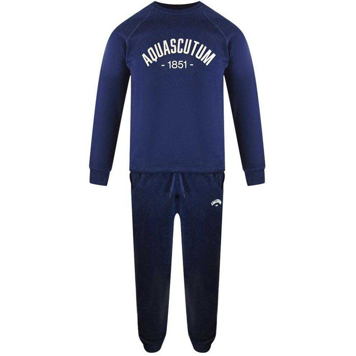 Aquascutum - "Old School" Trainingsanzug für Herren, Rundhalsausschnitt (Dunkles Marineblau)