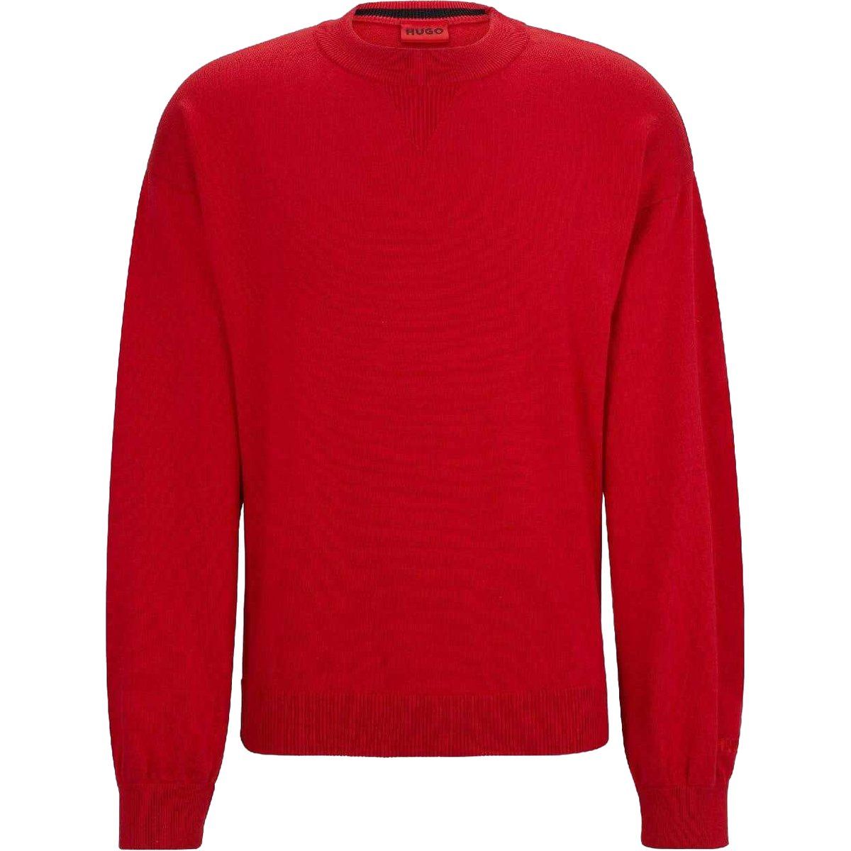 Klassischer Rundhals Strickpullover aus Baumwolle