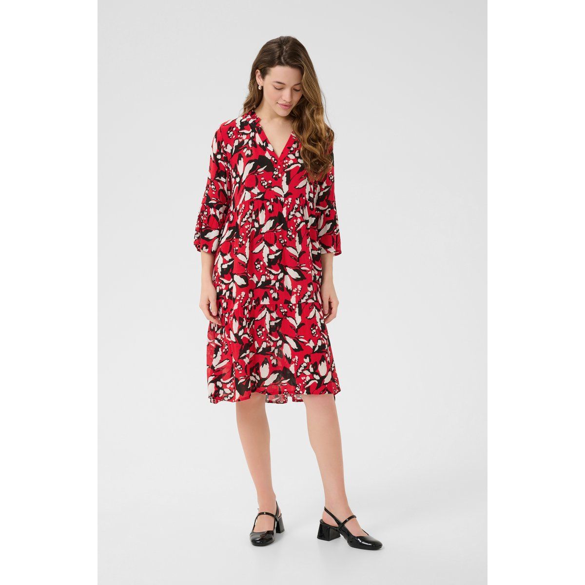 A-Linien-Midikleid mit Print