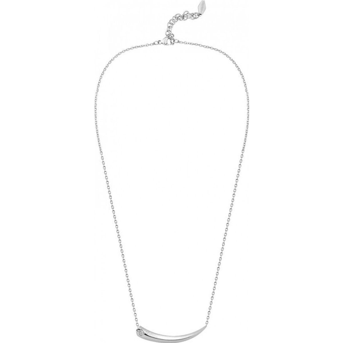 Minimalistische silberfarbene Halskette mit Anhänger