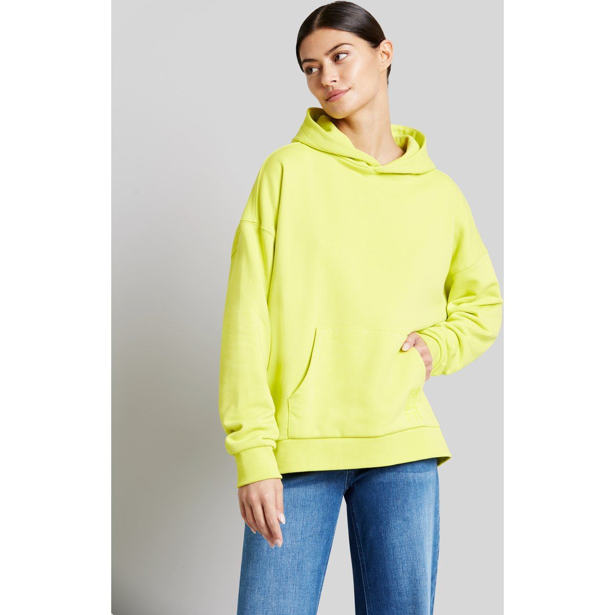 Übergroßer Hoodie aus Baumwollmischung mit Kängurutasche