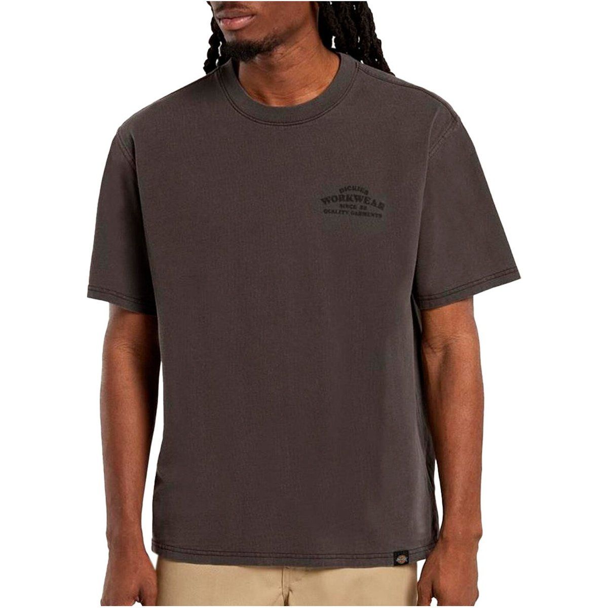 Stückgefärbtes Grafik-T-Shirt aus Baumwolle