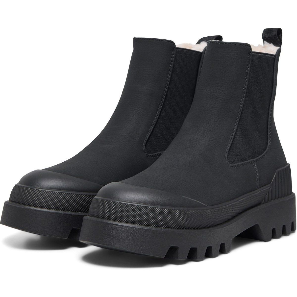 ONLY BUZZ-5 Polyurethan Damen schwarze Stiefel