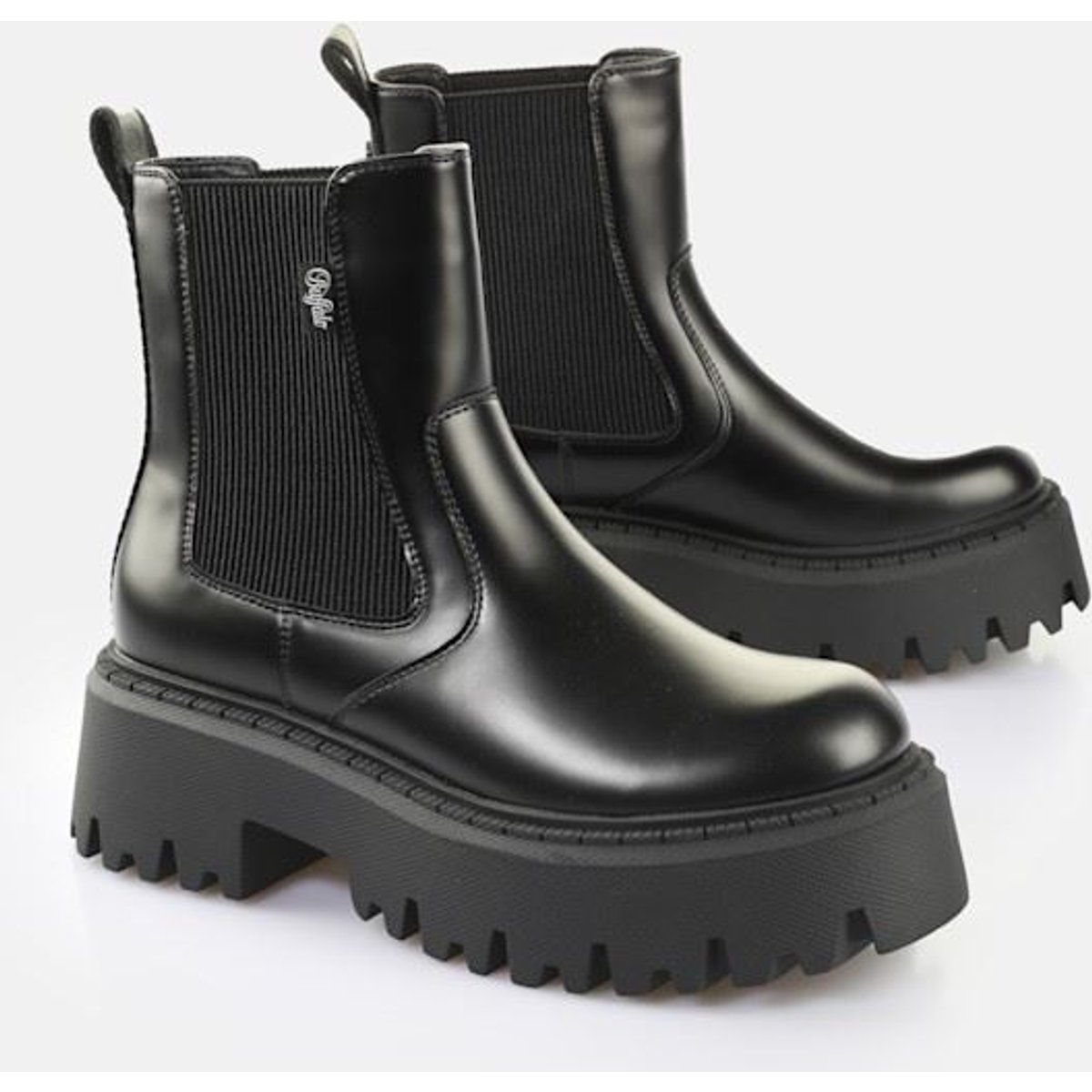 Buffalo Aspen Chelsea Damen Schwarze Stiefel