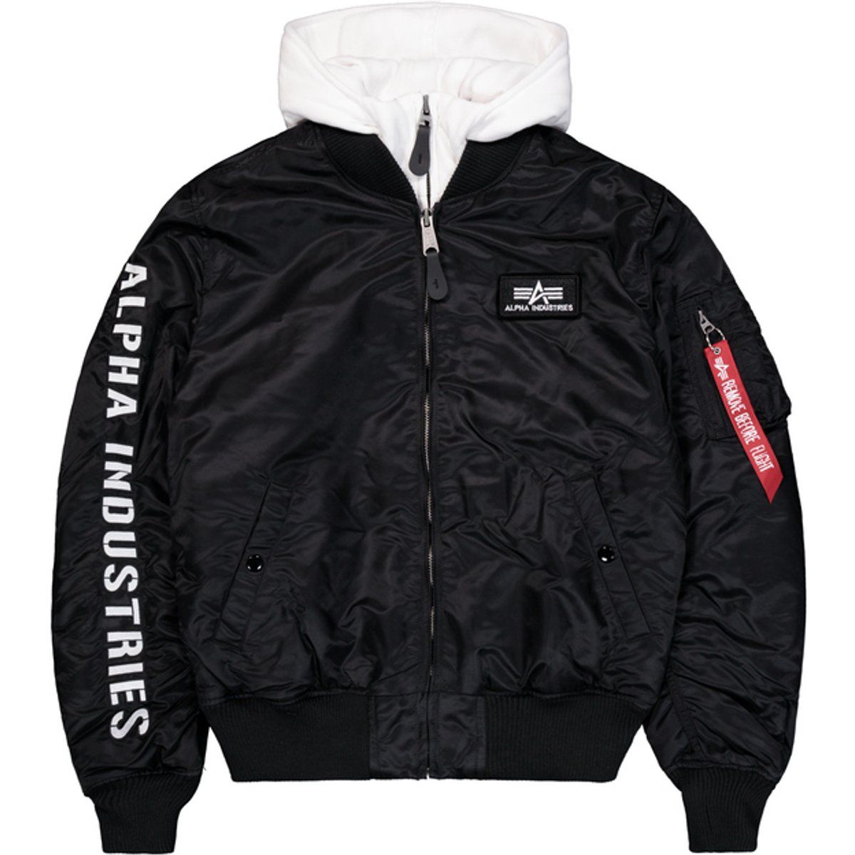 Bomberjacke mit abnehmbarer Kapuze