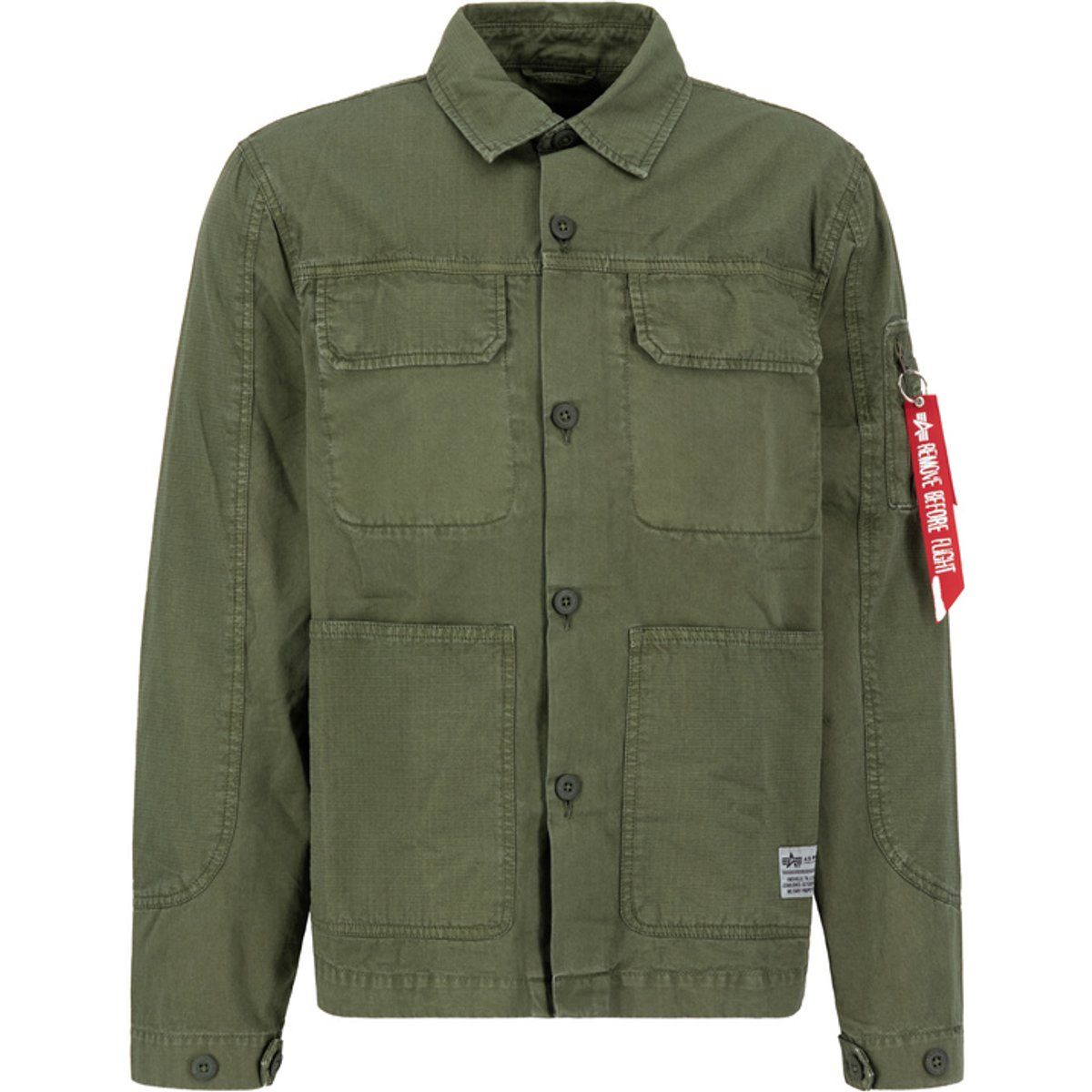 Olivgrüne Workwear Overshirt Jacke