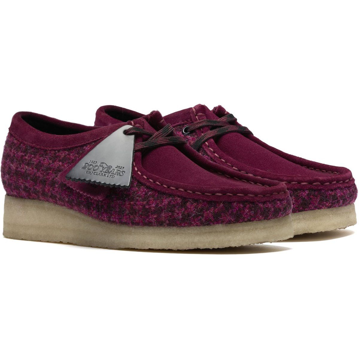 Clarks Originals Wallabee Damen Lila Textilschuhe