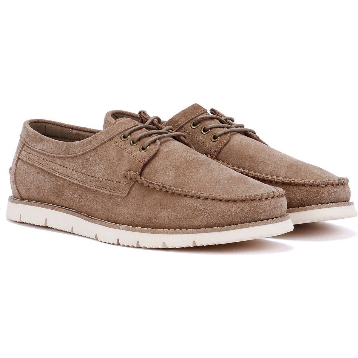 Ben Sherman Soho Herrenschuhe Aus Wildleder In Grau Mit Schnürung