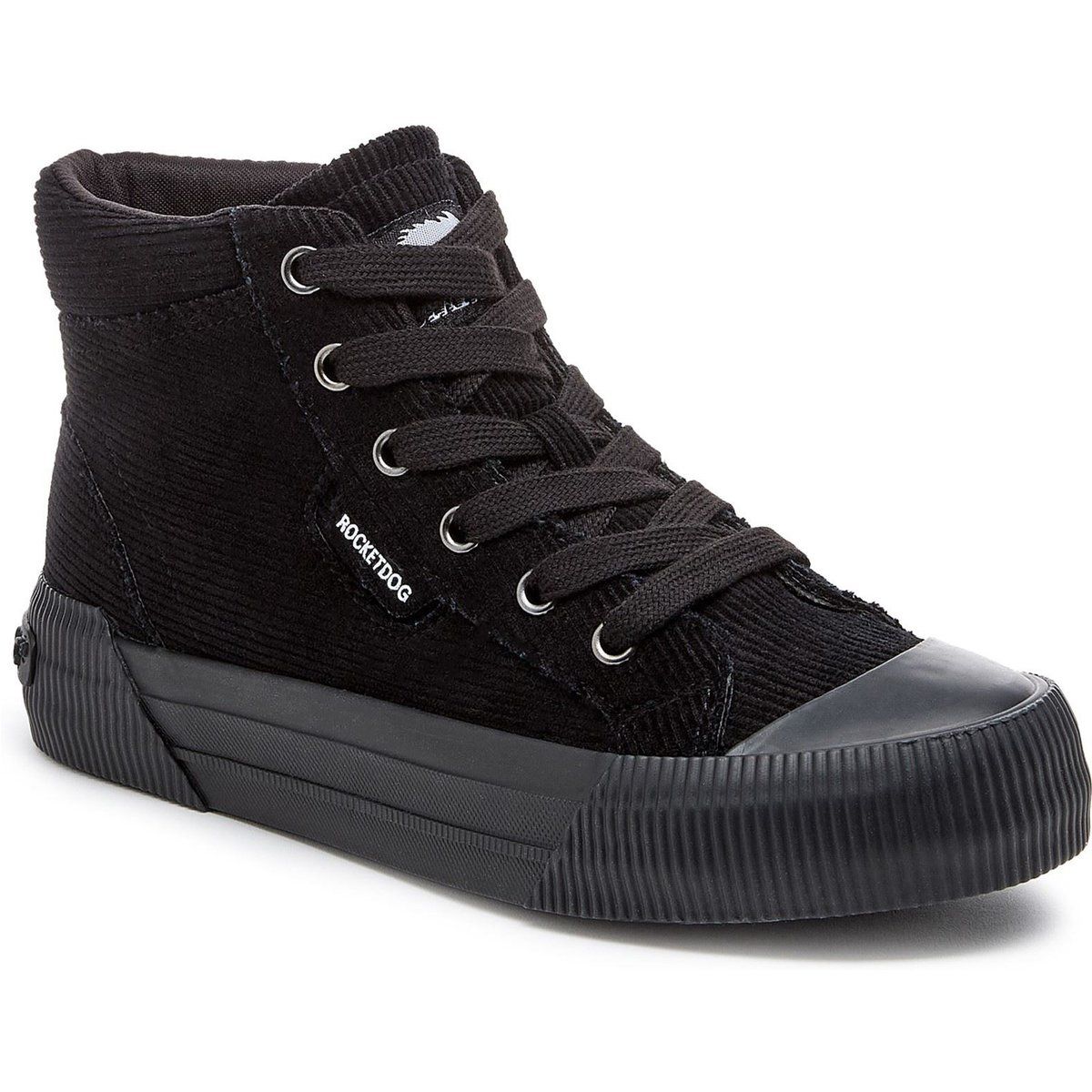 Rocket Dog Cheery Hi Corduroy Damen Schwarz Sneakers