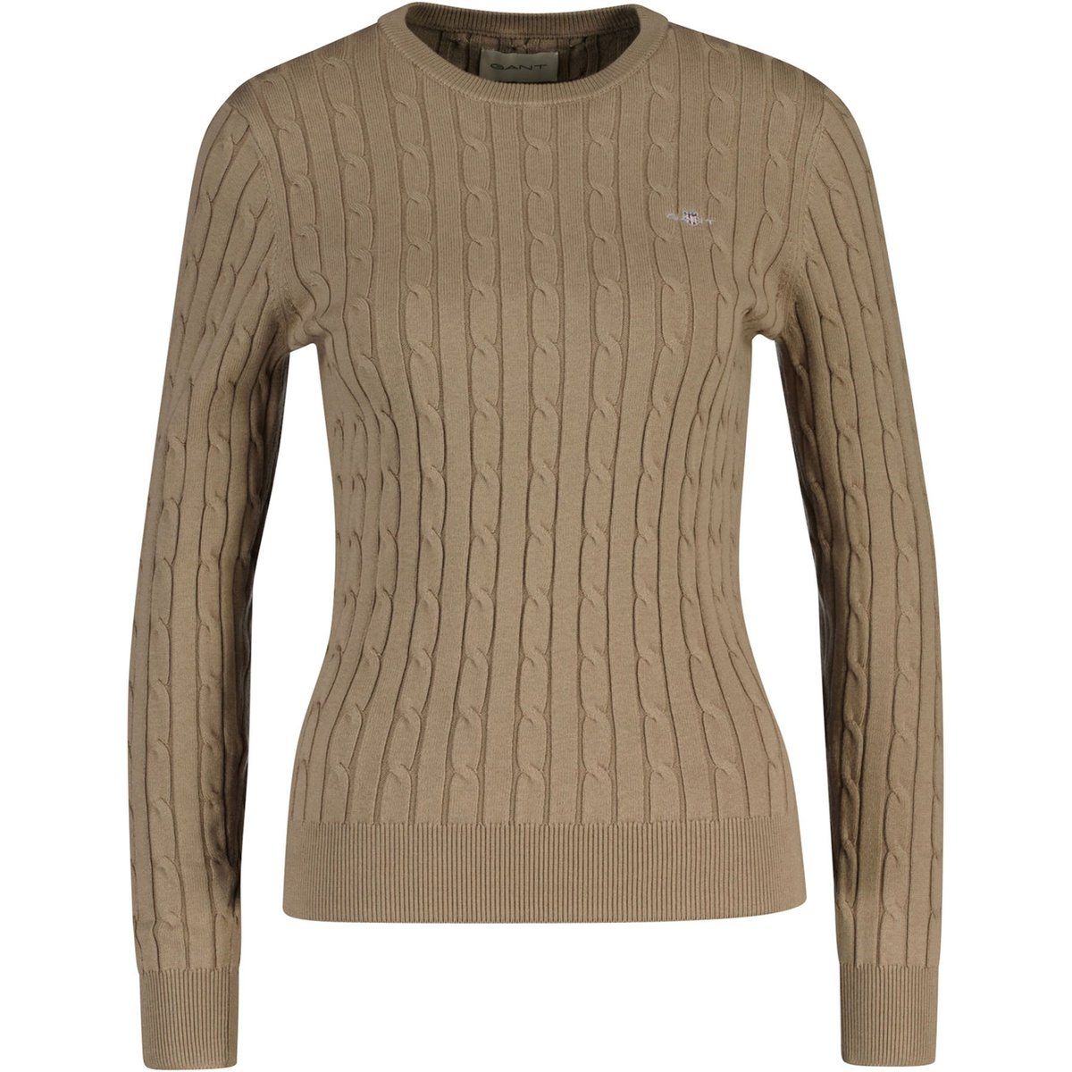 Klassischer Zopfstrickpullover aus Baumwolle