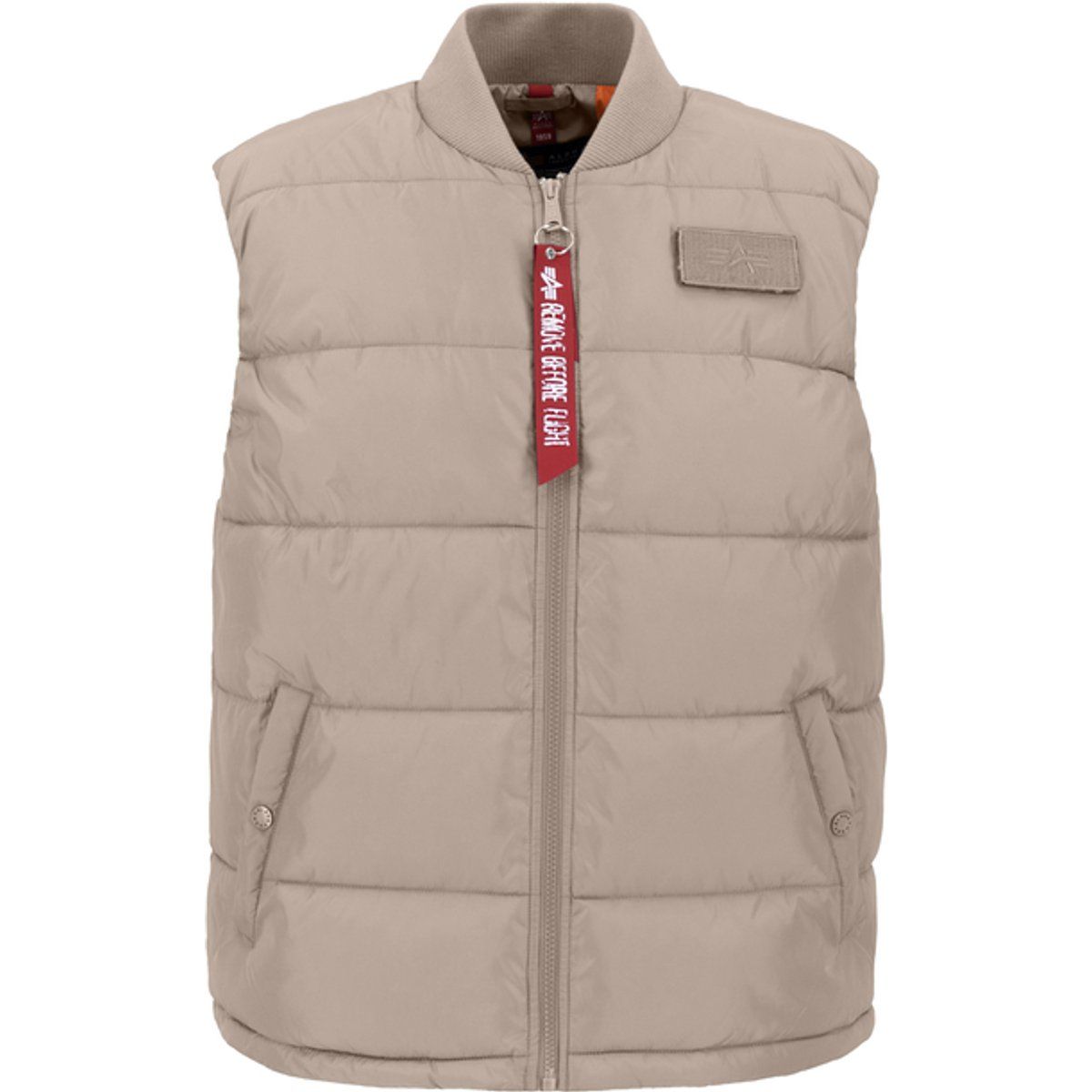 Gesteppte Puffer Weste mit Logo-Patch