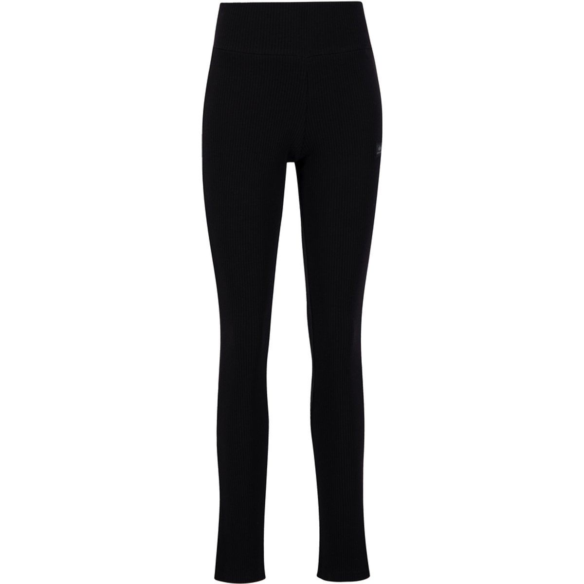 Gerippte Leggings mit hohem Bund und Schlitzdetail