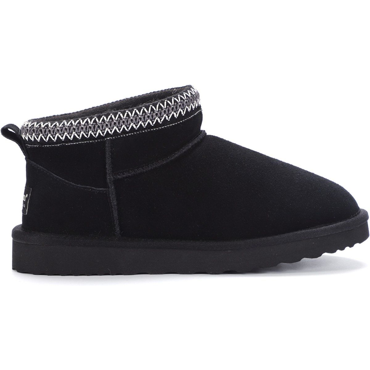 Geflochtene Stiefeletten mit Schafwolle