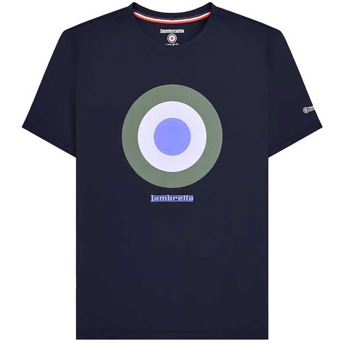 Zielscheiben-Grafik T-Shirt mit Rundhalsausschnitt