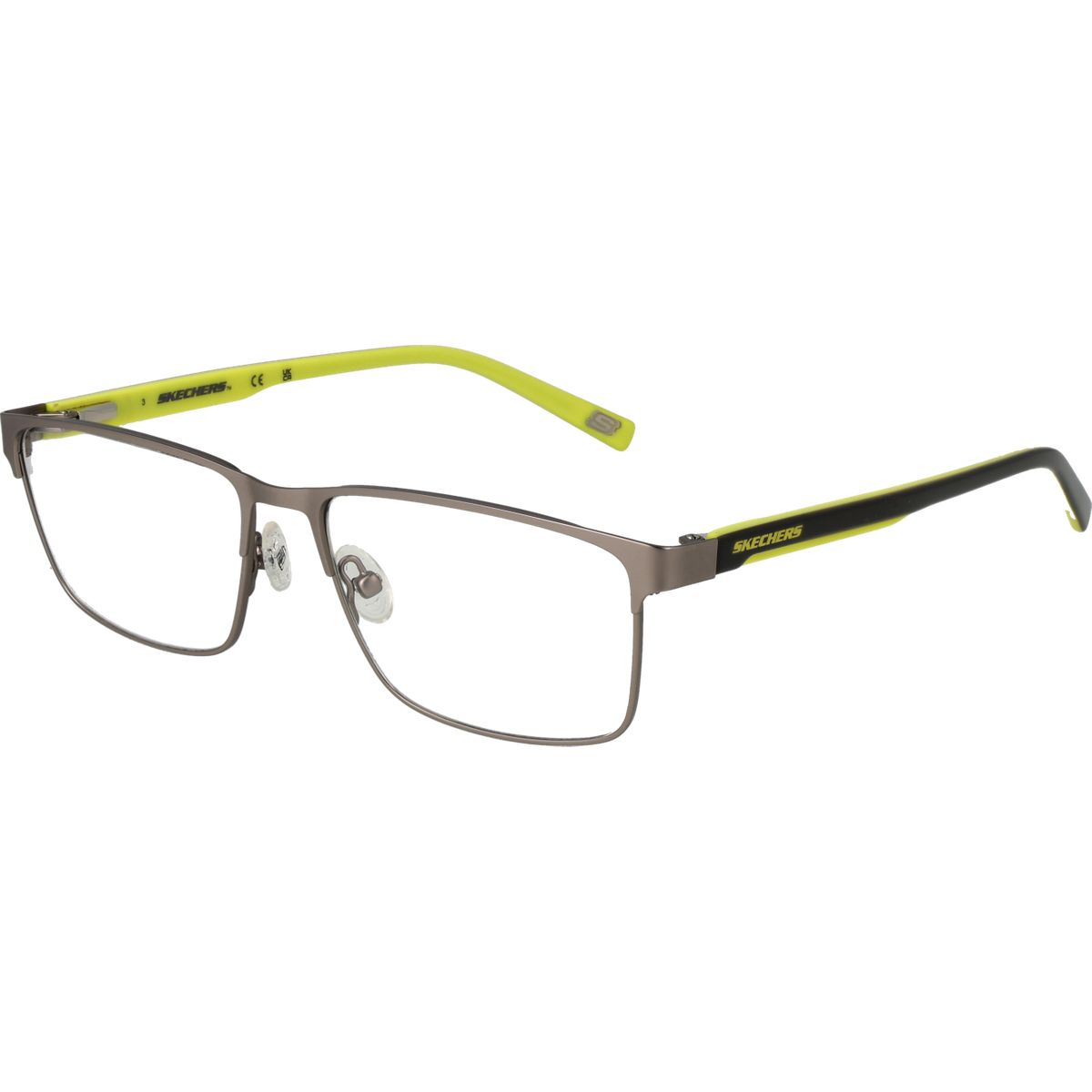 Rechteckige Metall-Vollrandbrille