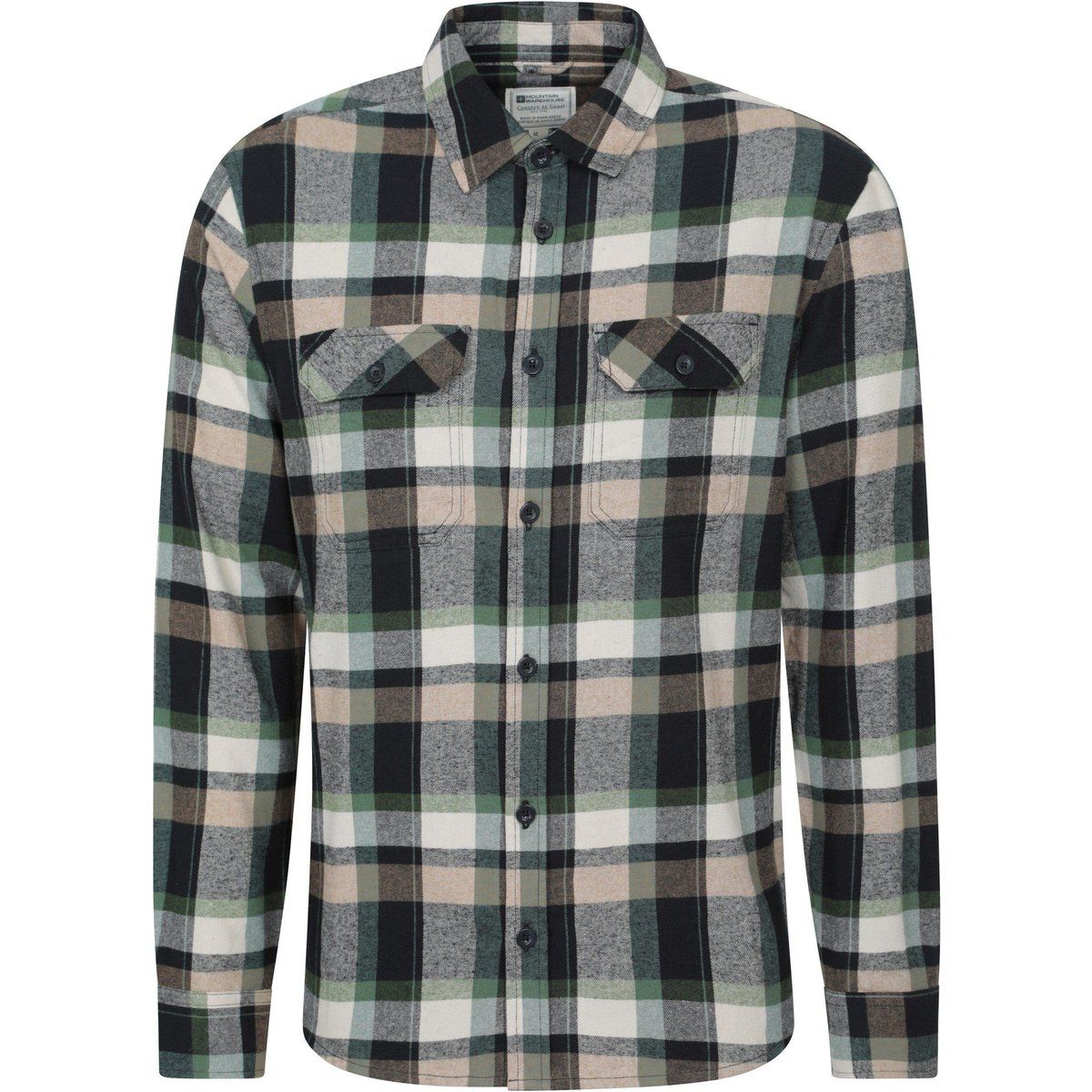 Mountain Warehouse - "Trace" Hemd für Herren Langärmlig (Dunkel-Khaki)