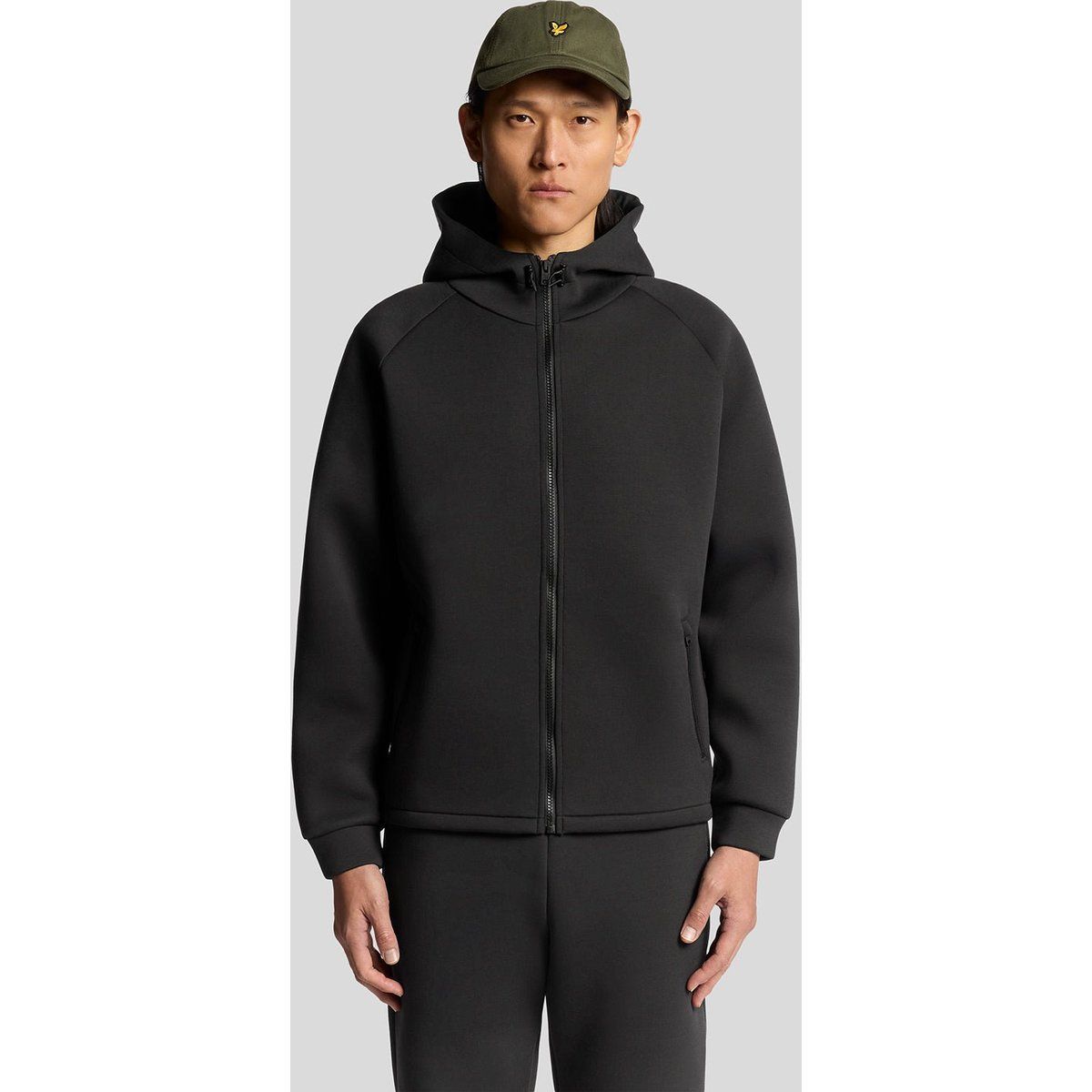 Moderner Neopren-Hoodie mit Reißverschluss