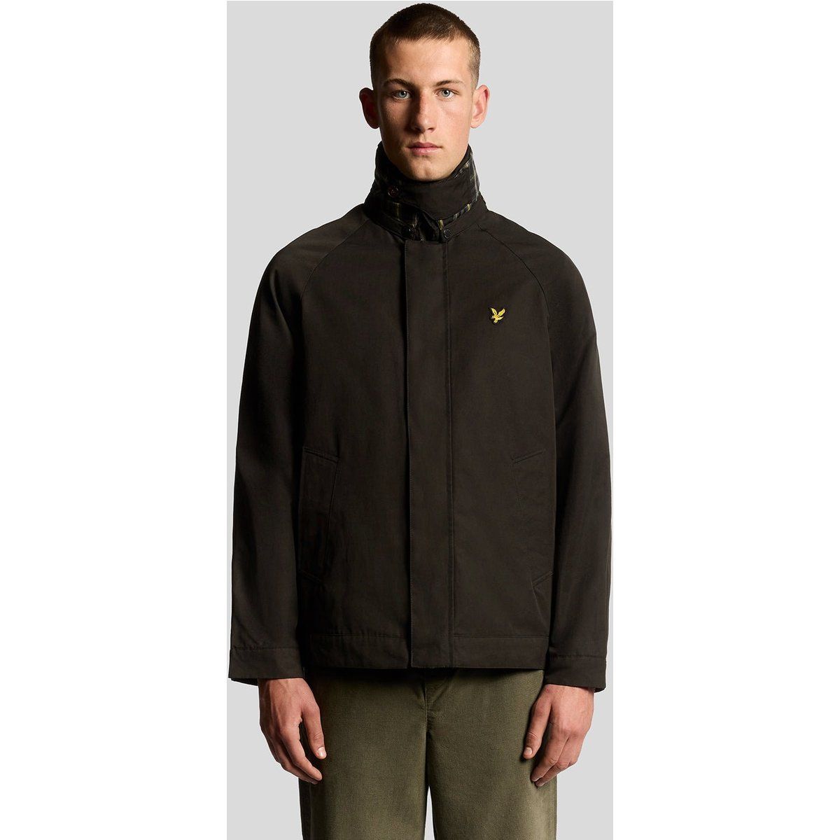 Wasserabweisende Jagdjacke mit Tartanfutter