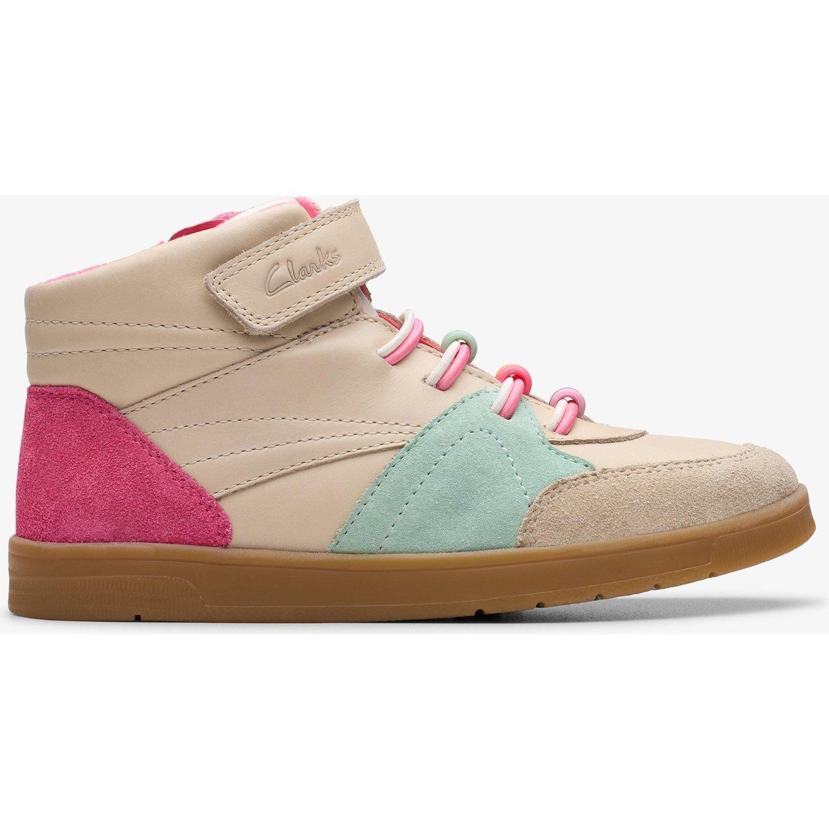 Mehrfarbige Retro-High-Top-Sneaker