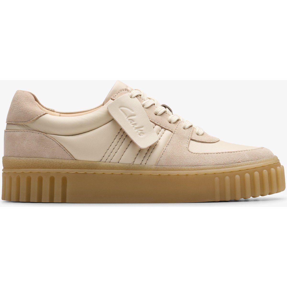 Retro-inspirierte Leder-Plateau-Sneakers