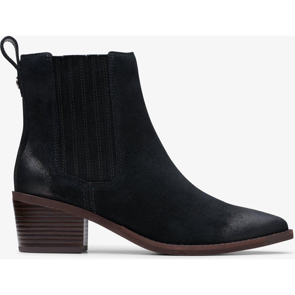 Schwarze Chelsea-Stiefeletten aus Wildleder