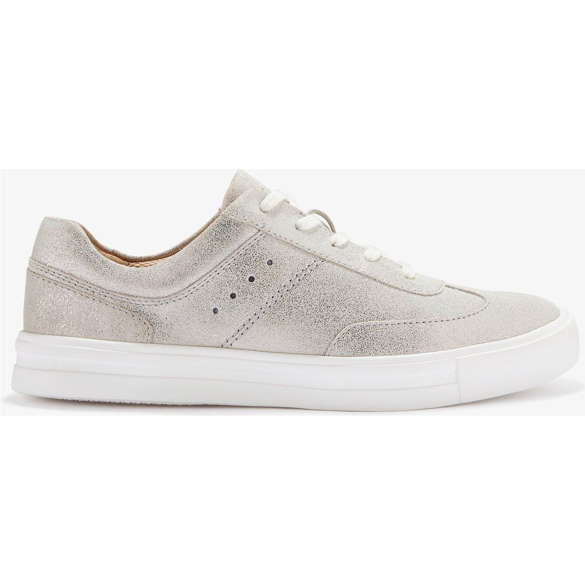 Metallic Leder Court Sneaker