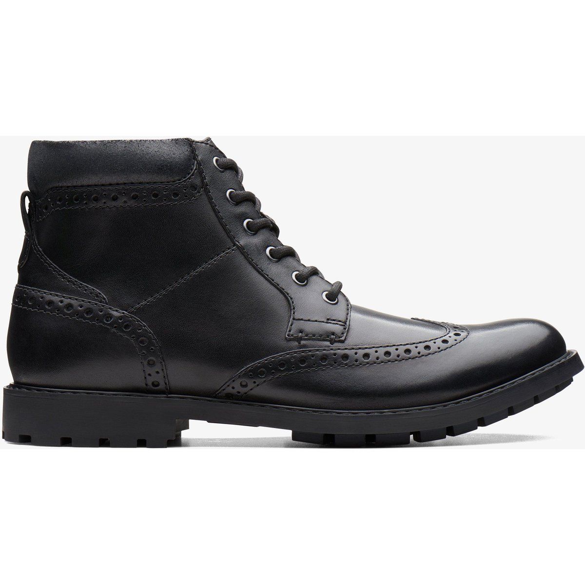 Klassischer Brogue Schnürstiefel aus Leder