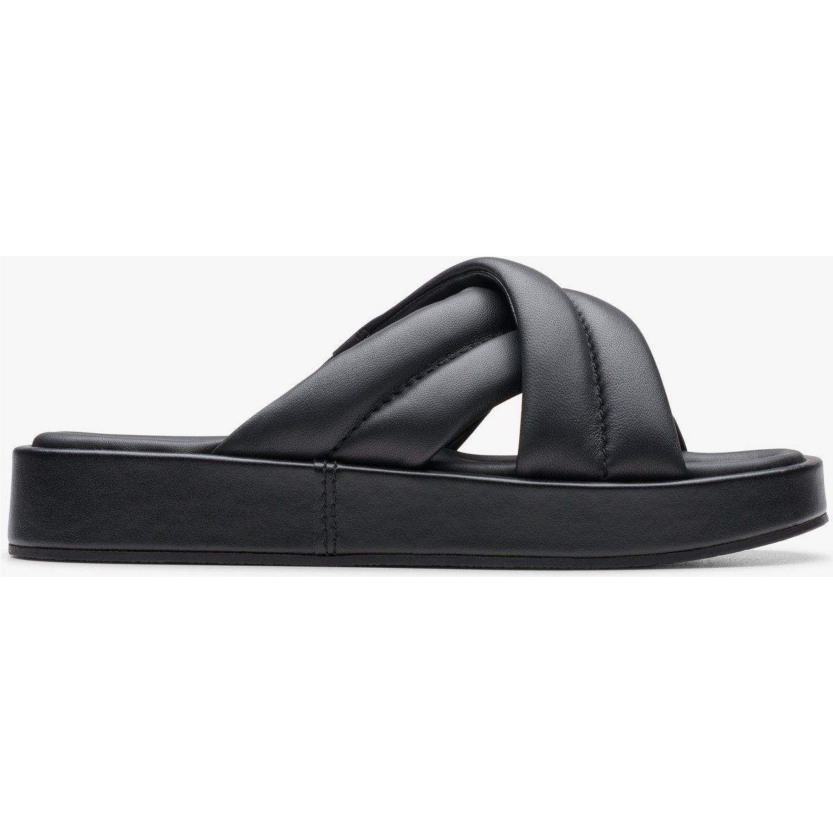 Gepolsterte Plateau-Sandalen mit gekreuzten Riemen