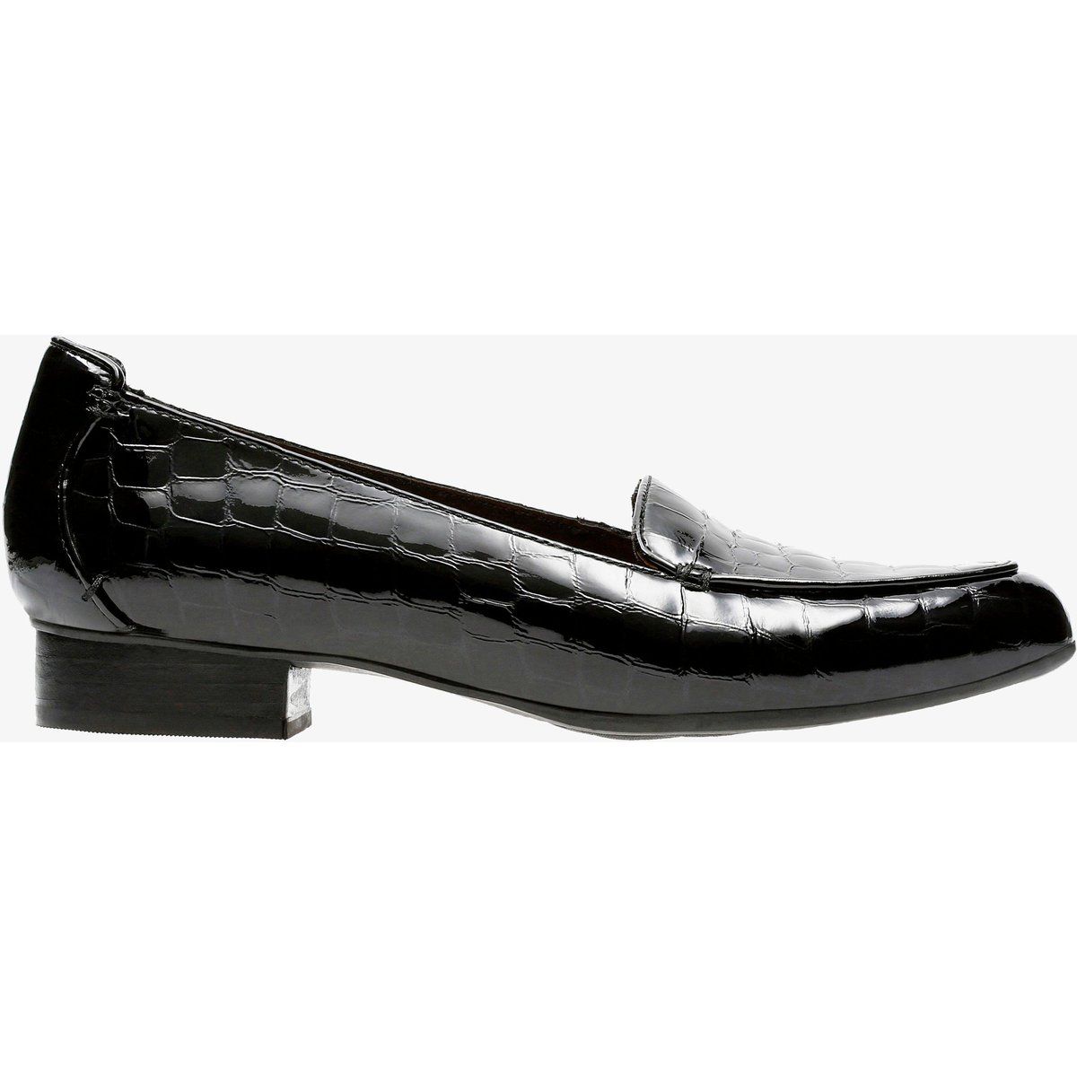 Schwarzer Krokodil-Effekt Leder Loafer