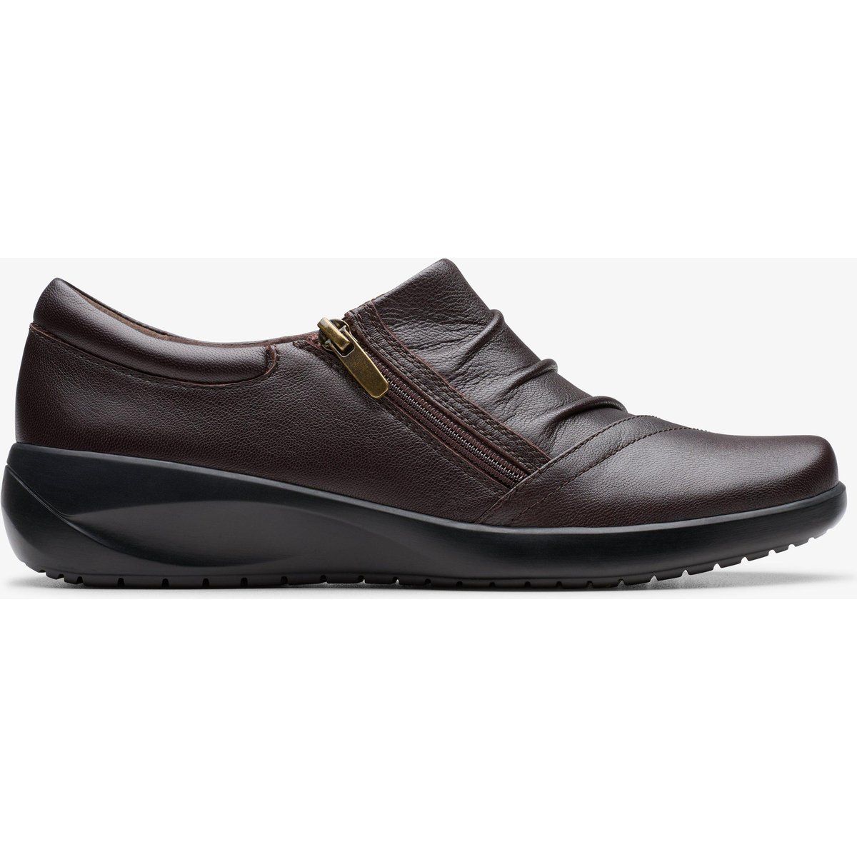 Leder-Slipper mit Reißverschluss
