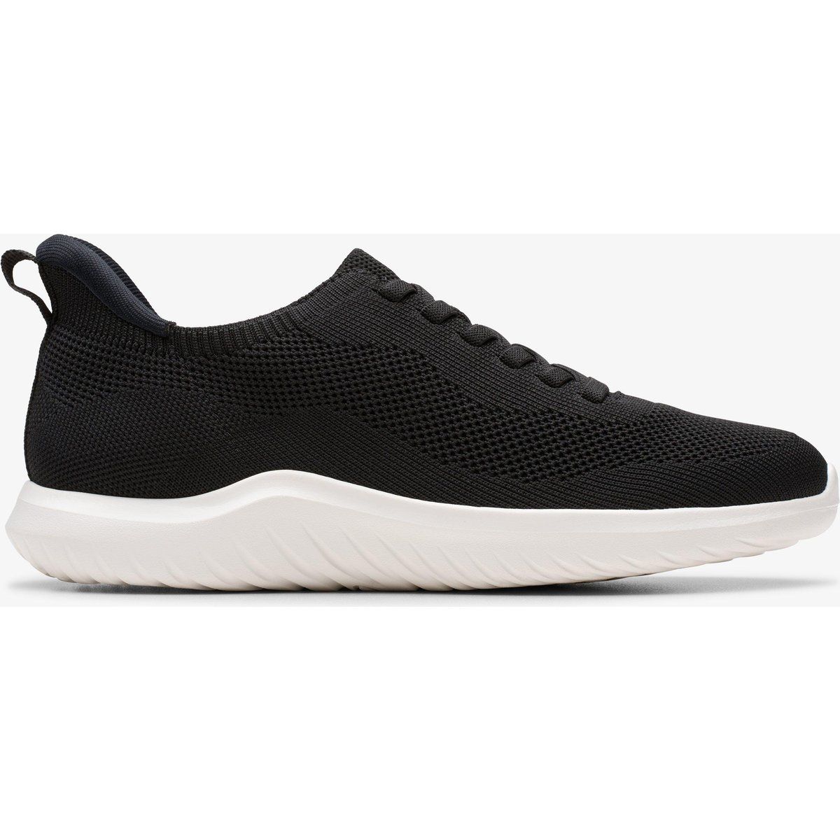 Schwarzer gestrickter Slip-On-Trainer-Sneaker