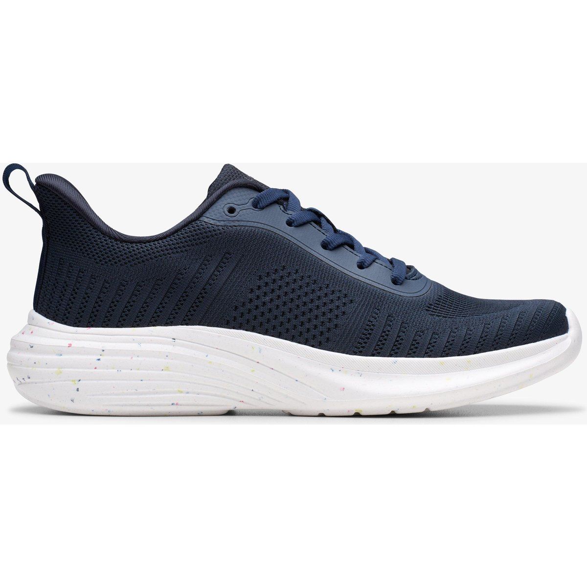 Marineblaue leichte Sport-Sneakers aus Strick