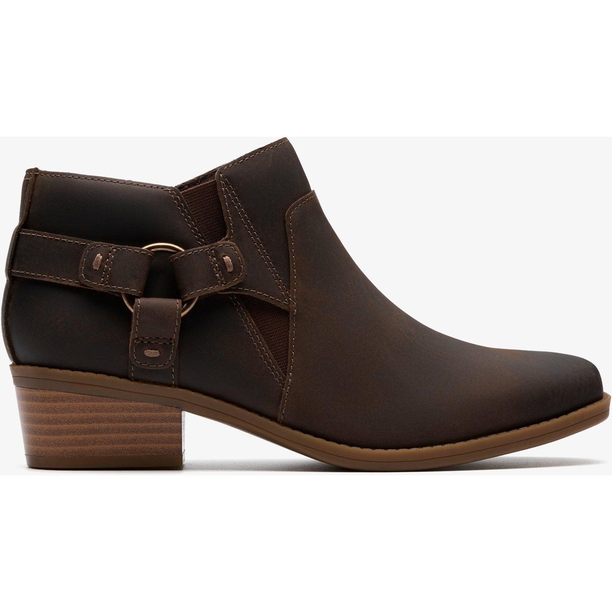 Brauner Damen Leder-Ankle-Boot