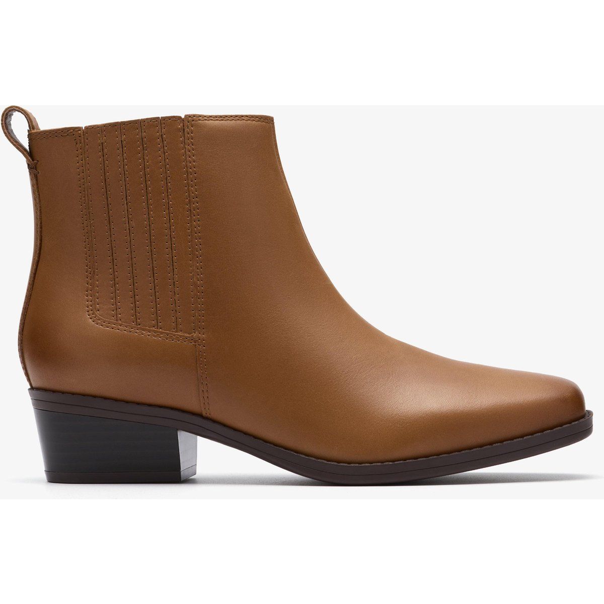 Hellbraune Chelsea-Stiefeletten aus Leder