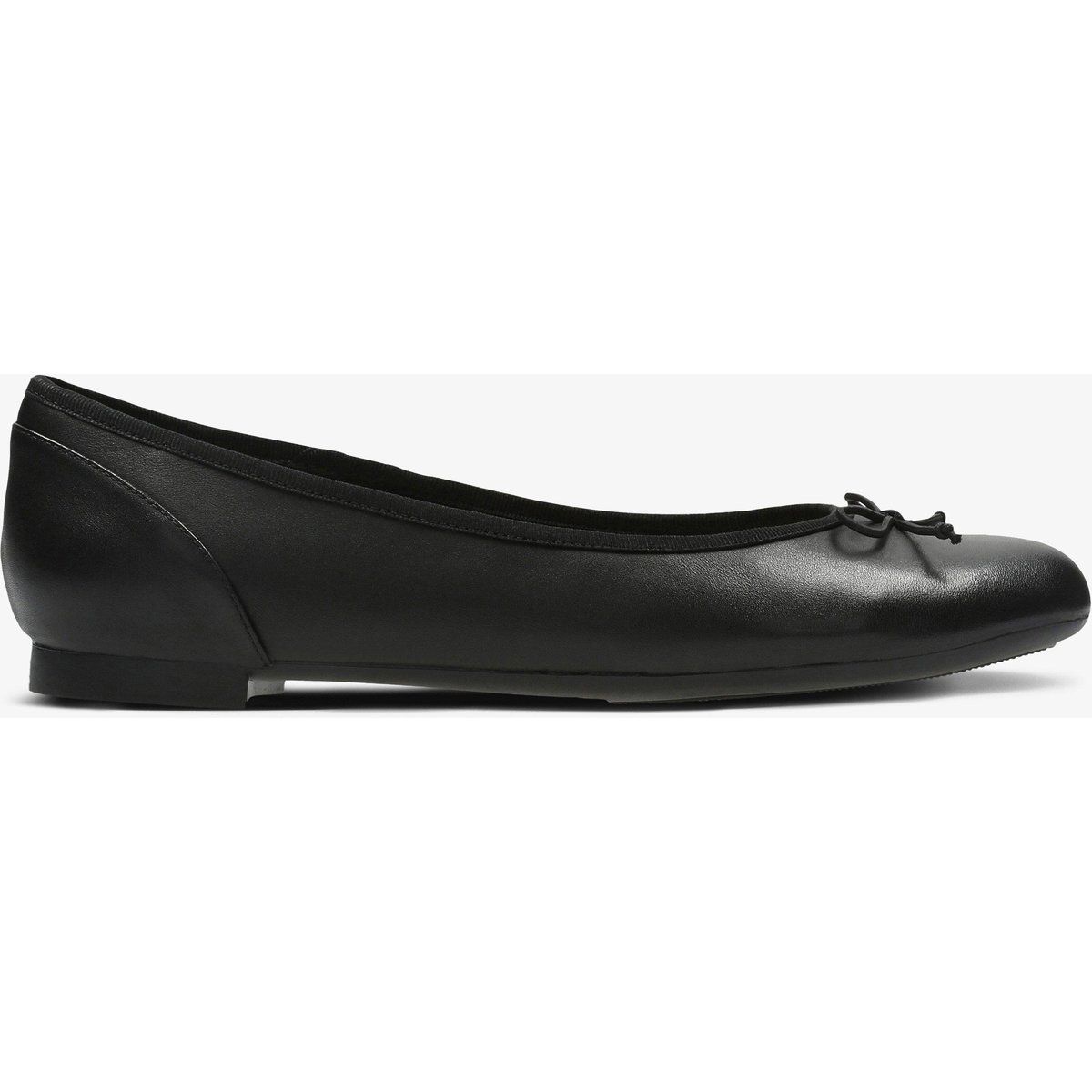 Schwarze Ballerinas aus Leder mit Schleife