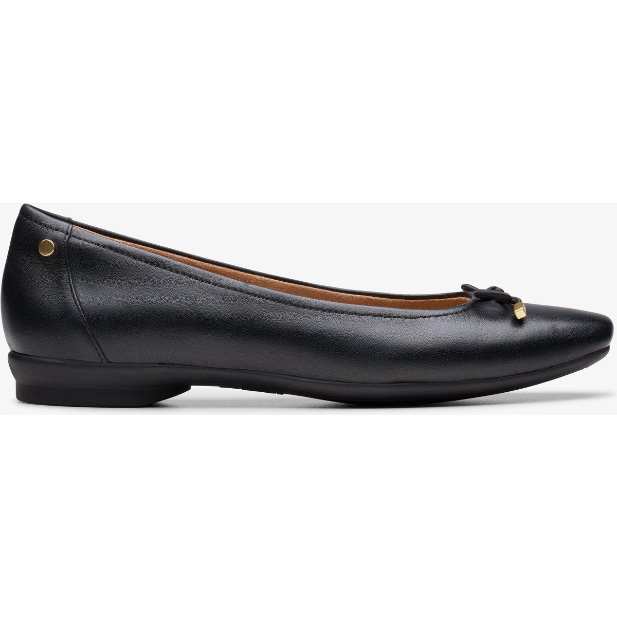 Klassische Ballerinas aus Leder mit Schleife