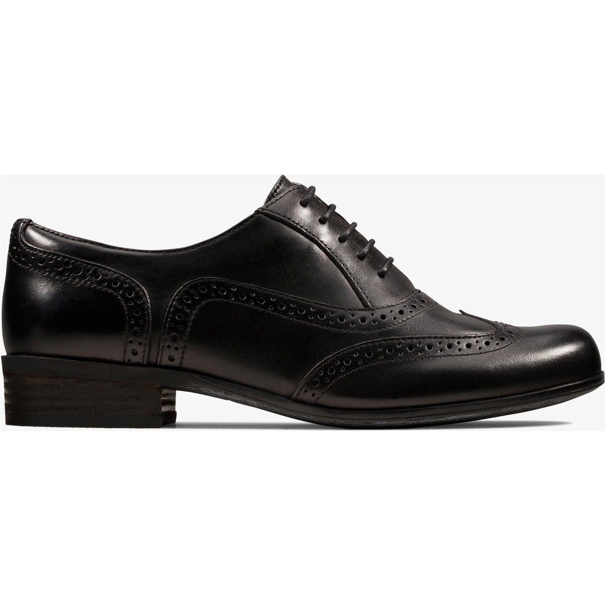 Schwarzer Brogue Oxford Lederschuh