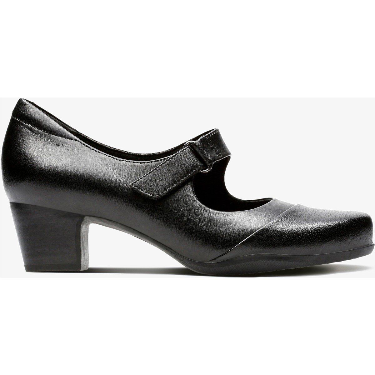 Schwarze Mary Jane Pumps aus Leder