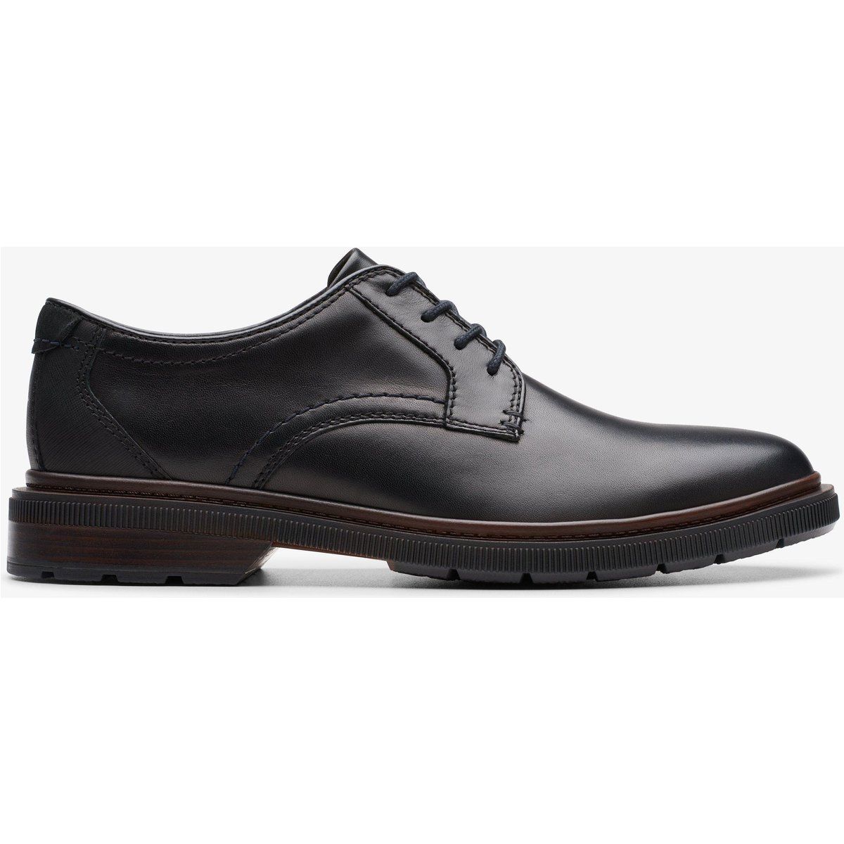 Schwarze Derby-Schnürschuhe aus Leder