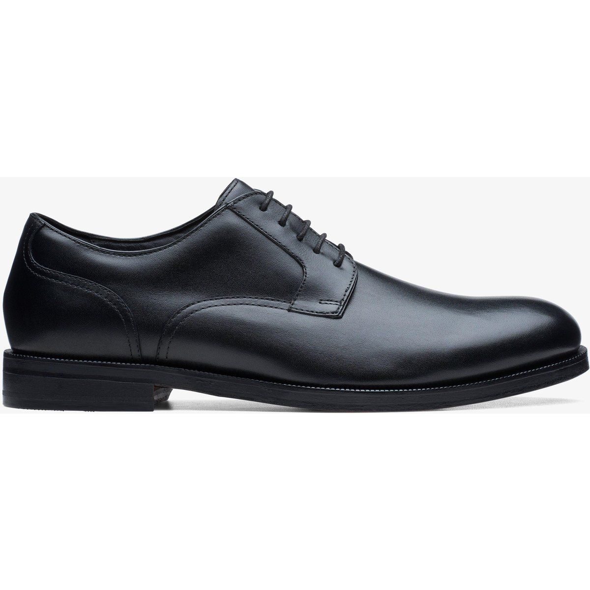 Klassischer schwarzer Derby-Schuh aus Leder
