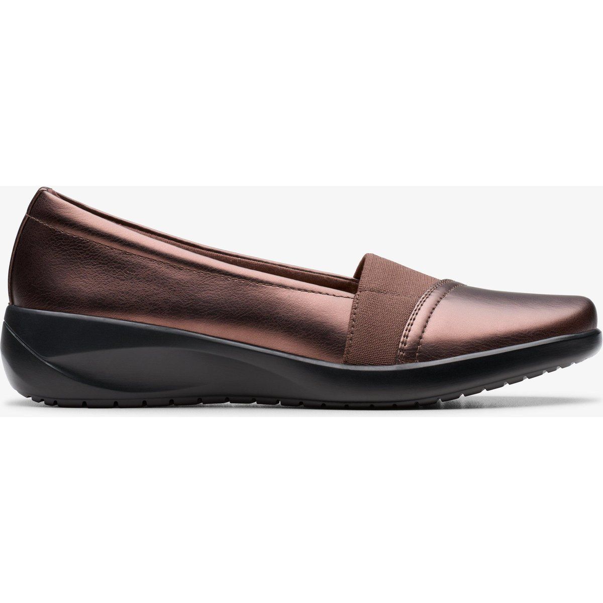 Klassischer bronzefarbener Metallic-Komfort-Loafer